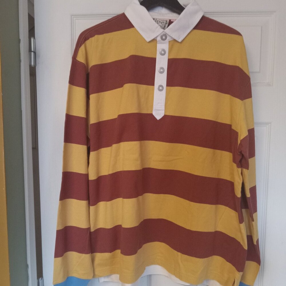 Eden Park Long-Sleeved Striped Rugby Shirt size XXL